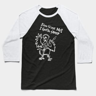 Heavy Metal Band Guitarist Chicken Guitar Playing Chick Gift Baseball T-Shirt